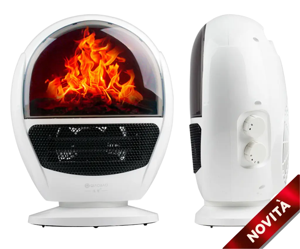 Camino Elettrico Portatile "Fiamma Viva" - Edizione Invernale