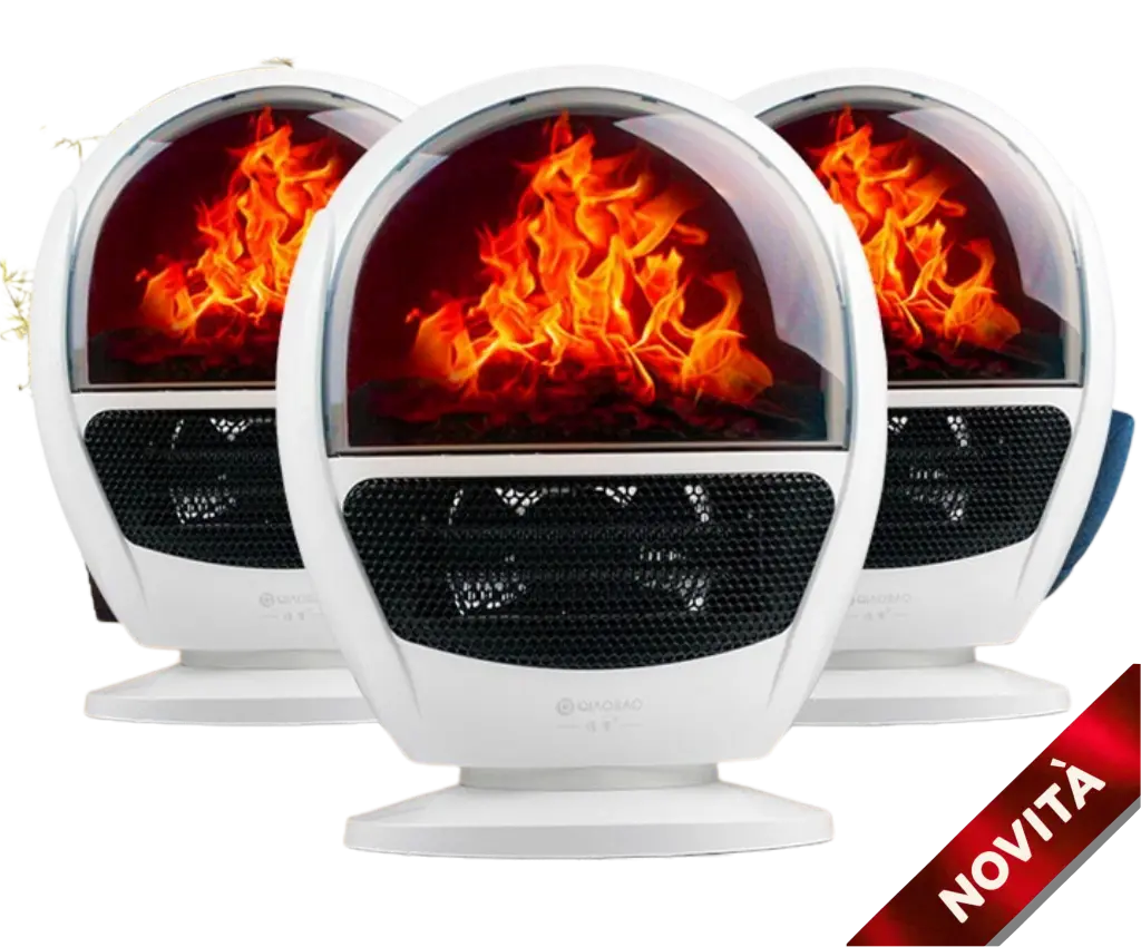 Camino Elettrico Portatile "Fiamma Viva" - Edizione Invernale